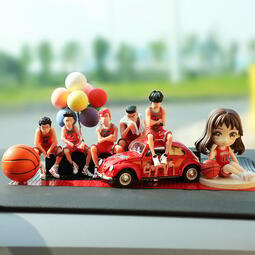 【免運】灌籃高手汽車擺件坐姿籃球Q版赤木晴子手辦公仔機箱車載裝飾用品