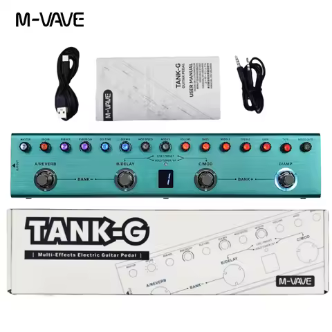 M-VAVE TANK-G Wireless Guitar Hub | 9 Preamp/8 IR Slots + Noise Gate | Bluetooth MIDI Sync & 20h Rec