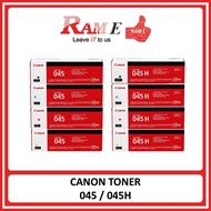 [ORIGINAL] Canon 045 / 045H 045 H Black Cyan Magenta Yellow Toner Cartridge / Value Set