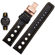 สำหรับ Tissot Sports Racing Series PRS516 T91 1853กำไลหนังแท้สายนาฬิกาข้อมือหนังวัวชั้นบนสุด20มม. สำ