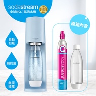 《Sodastream 贈水瓶3支》TERRA 自動扣瓶氣泡水機 藍色