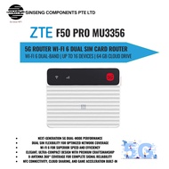 ZTE F50 Pro MU3356 Mini 5G Sim Card Router Wi-Fi 6 Dual SIM, 8-Antenna 360 Coverage, NFC & Cloud Dri