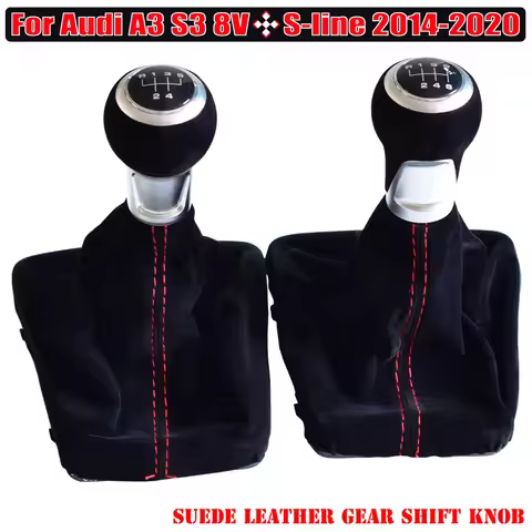 For Audi A3 S3 8P S-line Sportback 5 Gear 6 Speed Manual MT Car Shift Gear Knob With Leather Knob Ca