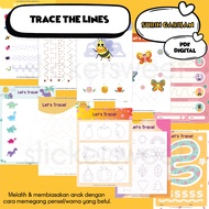 BBM Prasekolah PDF Softcopy Buku Latihan Prasekolah Buku Aktiviti Prasekolah Line Tracing Book Kids