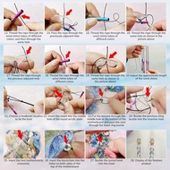 SJYJ-DIY Dotted Diamond Art Painting Wind Chime Kit Sun Catcher Hanging Ornaments Wind Chimes Suncat