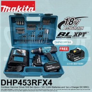 MAKITA DHP453RFX4 Cordless Hammer Driver Drill Set with 75 Pcs Accessories Free $103 MAKITA 3.0Ah Ba