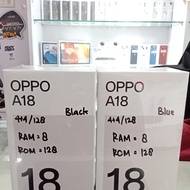 Oppo A18 RAM 8 (4+4) ROM 128 Garansi Resmi Free case + anti gores