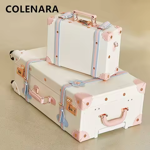 COLENARA Luggage Travel Set 20 Inches PU Boarding Box 22"24"26"28 Inches Large Capacity Trolley Case