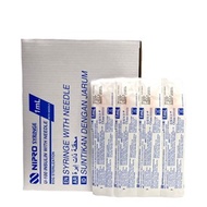 Nipro U-100 Insulin Syringe with Needle / Jarum Insulin 30G x 8mm dengan Picagari 1ML 100pcs/BOX