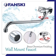 Kitchen Bathroom Sink Faucet Wall Mounted Bib Tap Swivel Spout Wuduk Tap Kepala Paip Surau