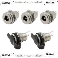 FKILA DC Power Female Socket Jack, Metal DC-099 DC Jack Adapter, DC Power Jack Socket Durable 5.5 x 