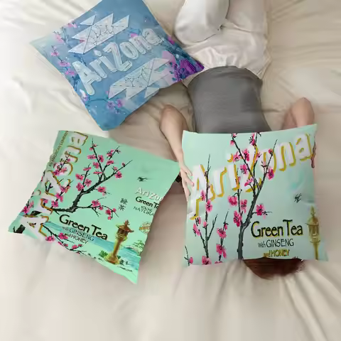 A-Arizona Green Tea Cushion Cover Car Throw Pillow Case For Sofa Car Christmas Gift 40x40cm 45x45cm