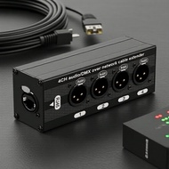 Premium 4-Channel DMX Over Cat6 Extender XLR to RJ45 for Live Stage and Studio 4K Pro