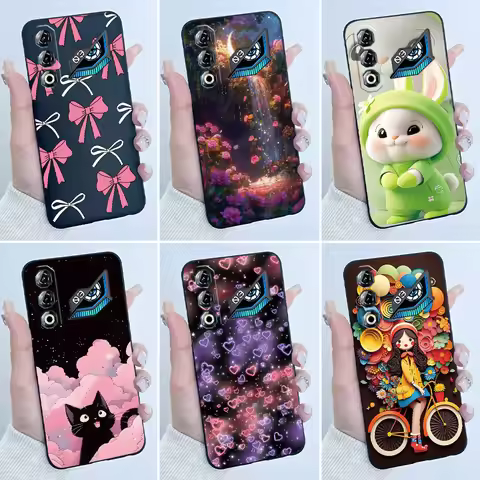 For ZTE Nubia Neo 3 GT 5G Z2465N Case Cute Rabbit Black Soft TPU Silicone Shockproof Back Cover For 