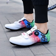 Ready Stock Rotating Button Cycling Shoes Road Lock Men Women Cycling Shoes Road Cycling Shoes Lockless Cycling Shoes Lace-Free Sports Shoes Rubber Outdoor Cycling Shoes Professional Sports Shoes Running Shoes Lock