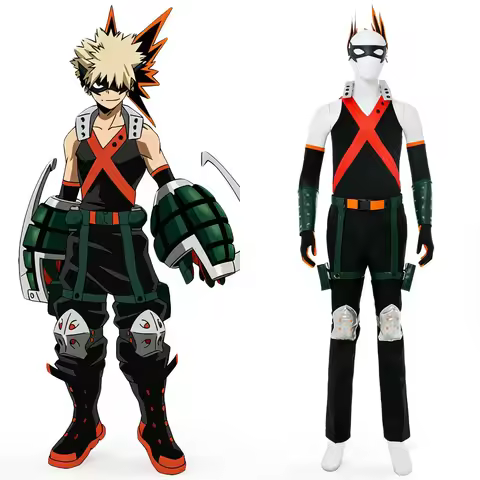 MHA Cosplay Costume for men, Bakugo Katsuki Cosplay Costume Full Set for Halloween Christmas Party