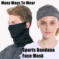 Feeling Cool Bandana Head Scarf With Ear Holes Ice Silk Buff Mask Rider Cycling Bandana Head Scarf