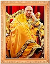 BM TRADERS Jai Guru Ji Digital Print Photo In Golden Artwork Frame 11 x 14 Inch OR(27.94 X 35.56 Cm)