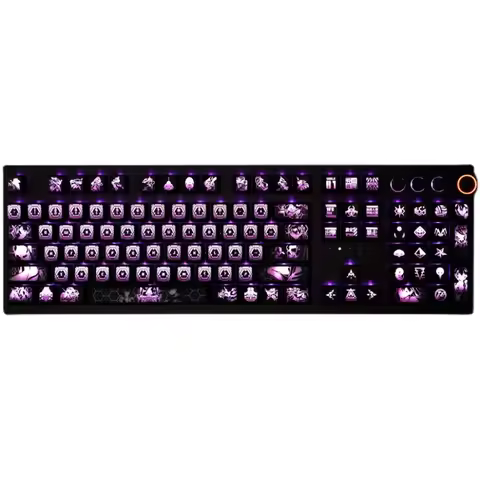 1 Set Ayanami Rei Asuka Backlit Keycap For Logitech G610 Gpro X Razer BlackWidow Huntsman Corsair K7