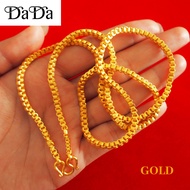 COD hikaw authentic 18 k saudi gold pawnable necklace women's box plain chain elegant glamorous jewelry for girlfriend gift Versatile and can be worn daily non tarnished