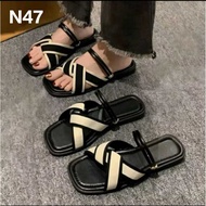 Elza Cross-Top Sandals BackTALI N47 Flat Sandals