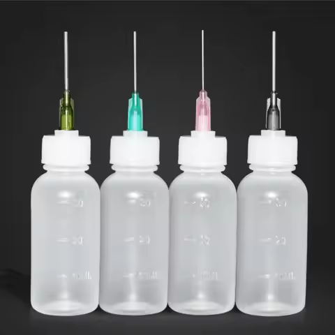 24pcs 6 Set 30ml Precision Pointed Dispensing Bottles - Plastic Squeeze Dropper Bottles with Multipl