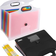 Portable Accordion File Bag 13 Pockets Office File Folder Information