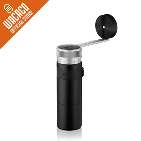 WACACO Exagrind Pro-E, Manual Coffee Grinder, Aluminum Unibody&Dual Bearings, 38mm SS Conical Burrs,