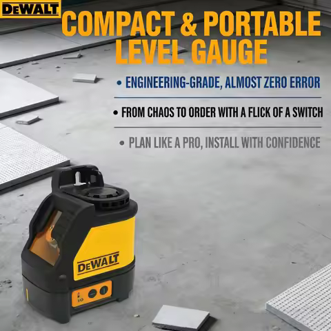 DEWALT DW088CG Green Beam Cross Line Laser: High-Precision Self-Leveling Tool for Indoor & Outdoor P