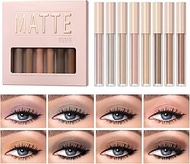 DAGEDA Matte Eyeshadow Set, 8 Colors Liquid Eye Shadow Smooth Cream Matte Eyeshadow Nude, Lightweigh