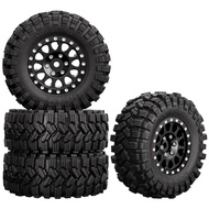 RC Cars 1.2inch Beadlock Wheel Tires for 1/18 trx4m 1/24 Axial SCX24 FMS Aluminum Rubber Wheel Tires