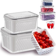4 in 1 Food Storage Containers with Lids, Household Transparent Plastic Food Storage Box-including D