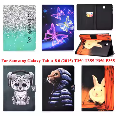 Cute Kid Cartoon Case For Samsung Galaxy Tab A 8.0 2015 SM-T350 T355 P350 P355 P355Y soft shockproof