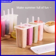 Diy Popsicle Maker Ice Cube Pp Plastic Mould Ice Cream Reusable Rectangle Frozen Moulds Cooking Baking Molds Kitchen 4 Consecutive Grids Fenghao_sg