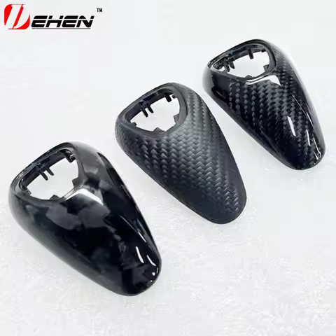 Fit For BMW M2 M3 M4 M5 M6 F87 F80 F82 F83 F10 F12 F13 F06 Real Carbon Fiber Gear Shift Knob Cover R