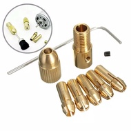 chuck kepala bor mini/ brass Collet Kuningan Mini Grinder Drill Bor Chuck 7pcs