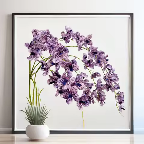 112CM Artificial Butterfly Orchid Wedding Decoration Hanging Wandai Orchid Wedding Background Decora