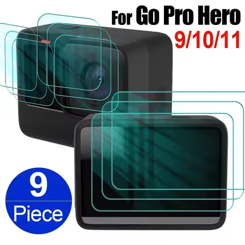 For Go Pro Hero 9/10/11 Sport Camera Accessories Temepered Glass Screen Protector Clear Anti Scratch