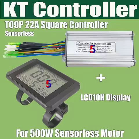 Ebike Bafang 500W Motor Controller KT S09P Controller 36V 48V 500W KT Squae Wave Controller+LCD3/LCD
