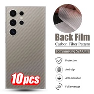 Carbon Fiber Back Film For Samsung Galaxy S24 Ultra Plus s24+ Protective Film S24Ultra Back Screen Protector Sticker Not Glass
