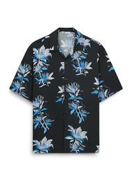 AIIZ (เอ ทู แซด) - AIIZ เสื้อเชิ้ตฮาวายผู้ชายแขนสั้นพิมพ์ลาย AIIZ Mens Retro Summer Printed Camp Col