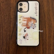 INS Vintage Ranch Pony Kawaii Pattern Phone Case for iPhone 17 16 15 14 13 12 11 PRO MAX 17air 16e X
