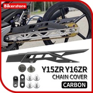 ⚘Y15 Y16 Chain Cover Y15ZR Y16ZR Peti Rantai Cover Set Chain Case Coverset Carbon Cover Set Yamaha Accessories✷