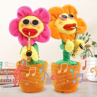 Dancing Cactus Toy Recording Talking Rechargable Plush Toys With Lights