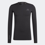 adidas เทรนนิง & Gym & Training เสื้อแขนยาว Techfit Control x RHEON™ ผู้ชาย สีดำ HS9814