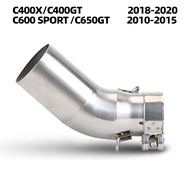 Moto Exhaust Stainless Middle Link Adapter Pipe 51MM For C400 C400X C400GT 2018-2020 C600 Sport C650