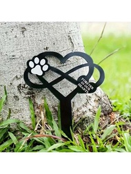 1入寵物紀念銘牌,紀念紀念木樁壓克力愛形狀銘牌,花園紀念裝飾,為狗貓寵物設計