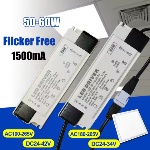 110V 220V 50W 60W LED Driver High PF ≥0.95 Constant Current External Power Supply DC24-42V DC24-34V 