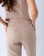 Aranya - Em dash line - Pants (สี sand ) กางเกงขายาว กางเกงลายทาง