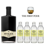 Mr Black Cold Brew Coffee Liqueur + 4 Franklin & Sons Natural Indian Tonic Water Bundle (Agent Stock